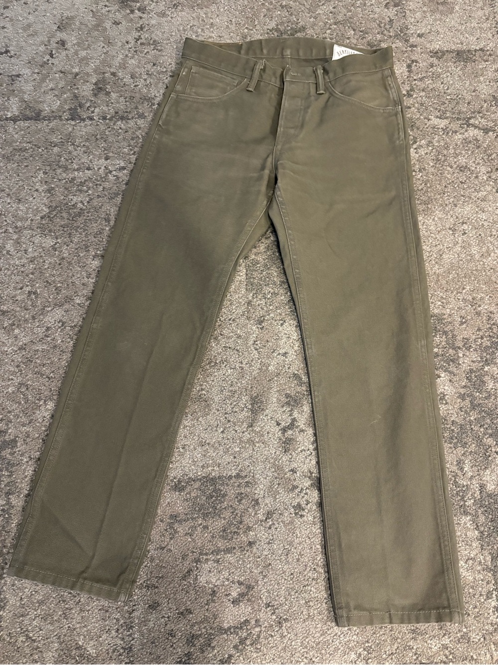 Berkley Supply Men’s Stanton Slim Straight Olive Denim